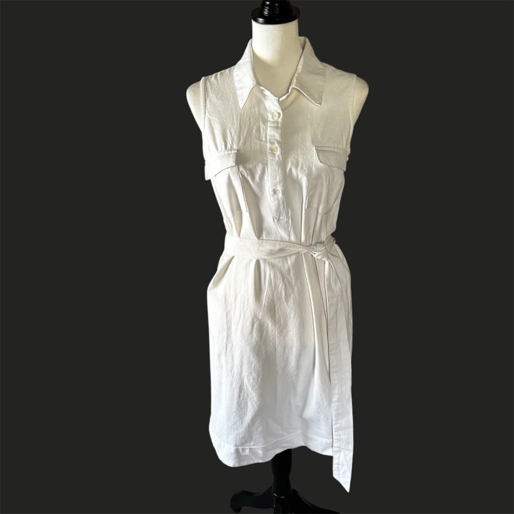 NWT Mud Pie Sleeveless White Cotton Shirt Dress | Size XL - Picture 2 of 9
